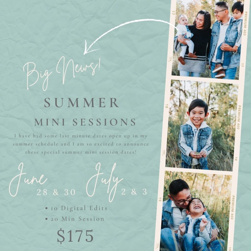 Red Deer Summer Mini sessions - Family Photographer